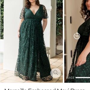 Elegant Green Maxi Dress